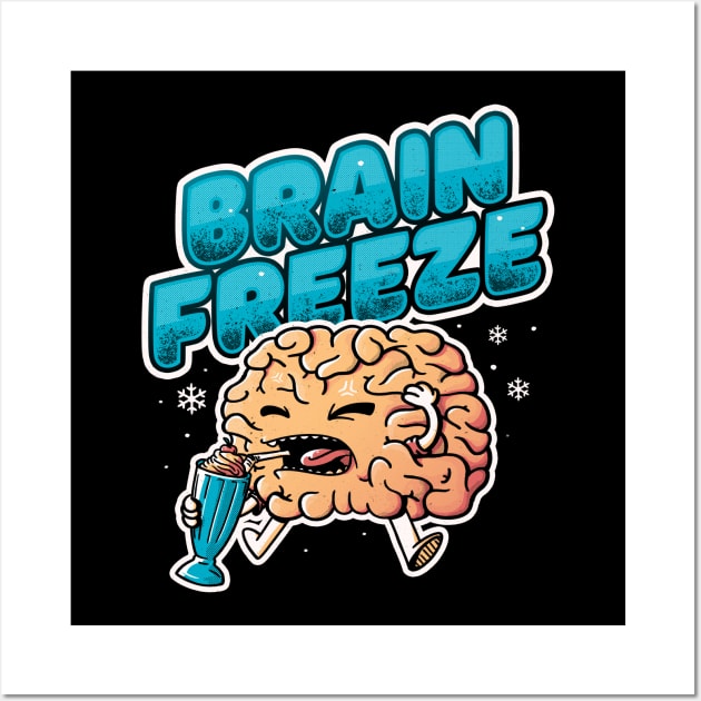 Brain Freeze - Funny Summer Ice Cream Gift Wall Art by eduely